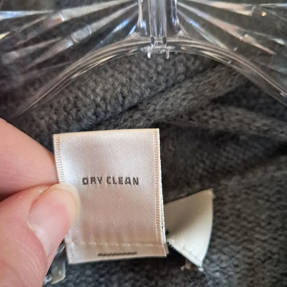 Neiman Marcus Womans Small Long Steel Gray 100% Cashmere Cardigan Open Front - Picture 3 of 5